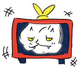 A specter, a white demon showed. sticker #7046602