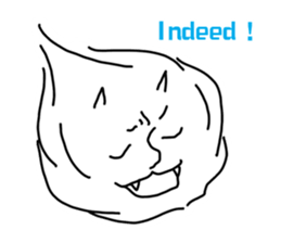 A specter, a white demon showed. sticker #7046603