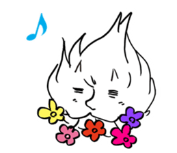 A specter, a white demon showed. sticker #7046604