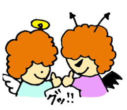 Angel partly Devil ; close friend sticker #7047289