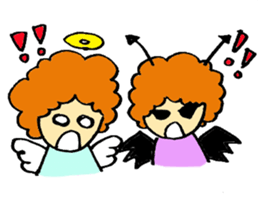 Angel partly Devil ; close friend sticker #7047292
