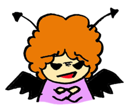 Angel partly Devil ; close friend sticker #7047303