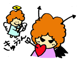 Angel partly Devil ; close friend sticker #7047308