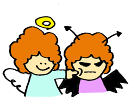 Angel partly Devil ; close friend sticker #7047309