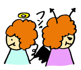 Angel partly Devil ; close friend sticker #7047310