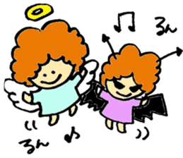 Angel partly Devil ; close friend sticker #7047322