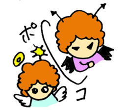 Angel partly Devil ; close friend sticker #7047325