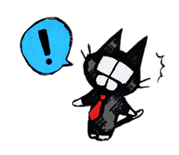 cat worker with the glasses sticker #7047696