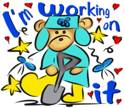 Rossy lady bear III sticker #7049011