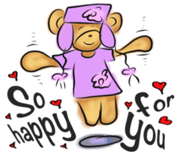 Rossy lady bear III sticker #7049016