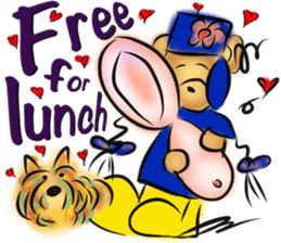 Rossy lady bear III sticker #7049019