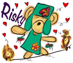 Rossy lady bear III sticker #7049026