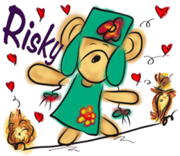 Rossy lady bear III sticker #7049026