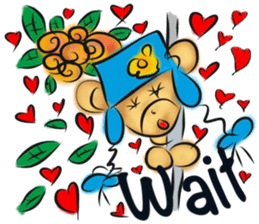 Rossy lady bear III sticker #7049029