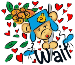 Rossy lady bear III sticker #7049029