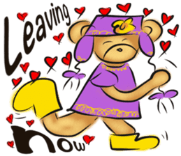 Rossy lady bear III sticker #7049030