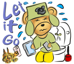 Rossy lady bear III sticker #7049040