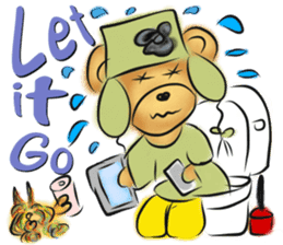 Rossy lady bear III sticker #7049040