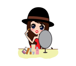 Lady Cute sticker #7049082