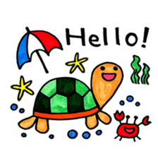 Colorful sticker of animals and insects. sticker #7049448