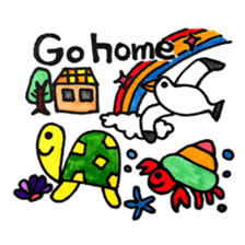 Colorful sticker of animals and insects. sticker #7049452