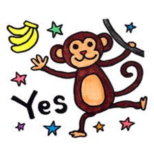 Colorful sticker of animals and insects. sticker #7049455