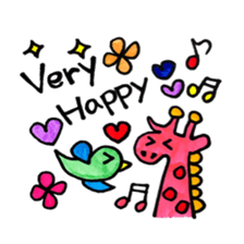 Colorful sticker of animals and insects. sticker #7049464