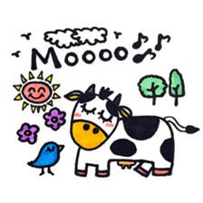 Colorful sticker of animals and insects. sticker #7049465