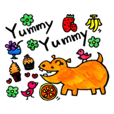 Colorful sticker of animals and insects. sticker #7049482