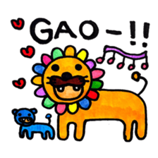 Colorful sticker of animals and insects. sticker #7049485