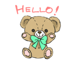 Stuffed bear "KUMA" sticker #7051128