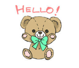 Stuffed bear "KUMA" sticker #7051128