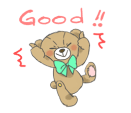 Stuffed bear "KUMA" sticker #7051129