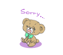 Stuffed bear "KUMA" sticker #7051131