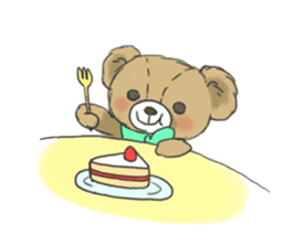 Stuffed bear "KUMA" sticker #7051135