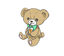 Stuffed bear "KUMA" sticker #7051137