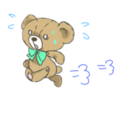 Stuffed bear "KUMA" sticker #7051141