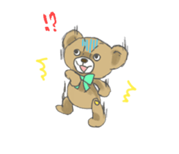 Stuffed bear "KUMA" sticker #7051144