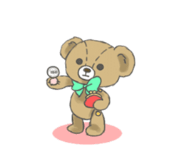 Stuffed bear "KUMA" sticker #7051148