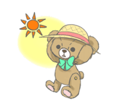 Stuffed bear "KUMA" sticker #7051149