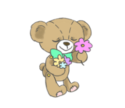 Stuffed bear "KUMA" sticker #7051152