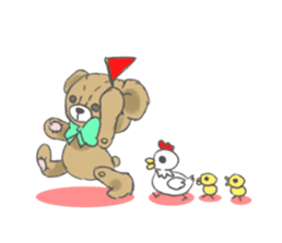 Stuffed bear "KUMA" sticker #7051153