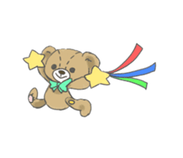 Stuffed bear "KUMA" sticker #7051154