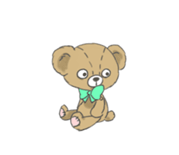 Stuffed bear "KUMA" sticker #7051155