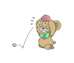 Stuffed bear "KUMA" sticker #7051156