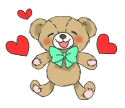 Stuffed bear "KUMA" sticker #7051157