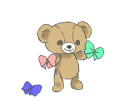 Stuffed bear "KUMA" sticker #7051158