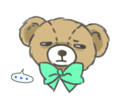 Stuffed bear "KUMA" sticker #7051167