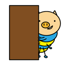 Piggy-Caterpillar, English version sticker #7051318
