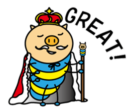 Piggy-Caterpillar, English version sticker #7051321